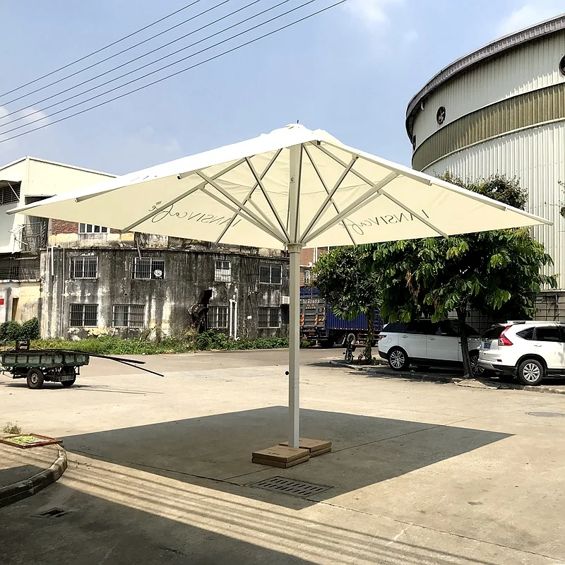 

Телескопический зонт для патио, на заказ, большой размер 3x3м, 3.5x3.5м, 4x4м, огромный уличный зонт для пивной, кофейной зоны, бара, кафе