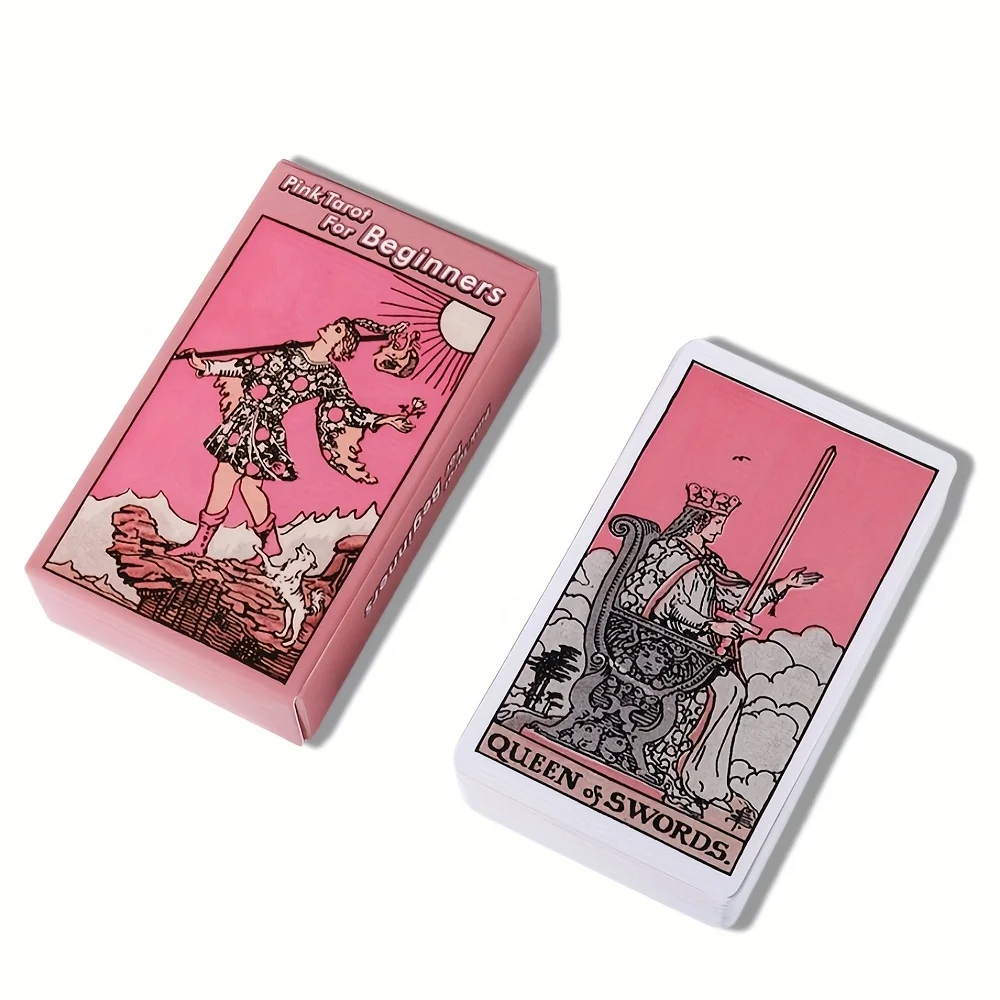 

Розовые карты Таро — 78 Колода Рыцаря Оракул Рыцарь Волтер Английская настольная игра для визуального гадания