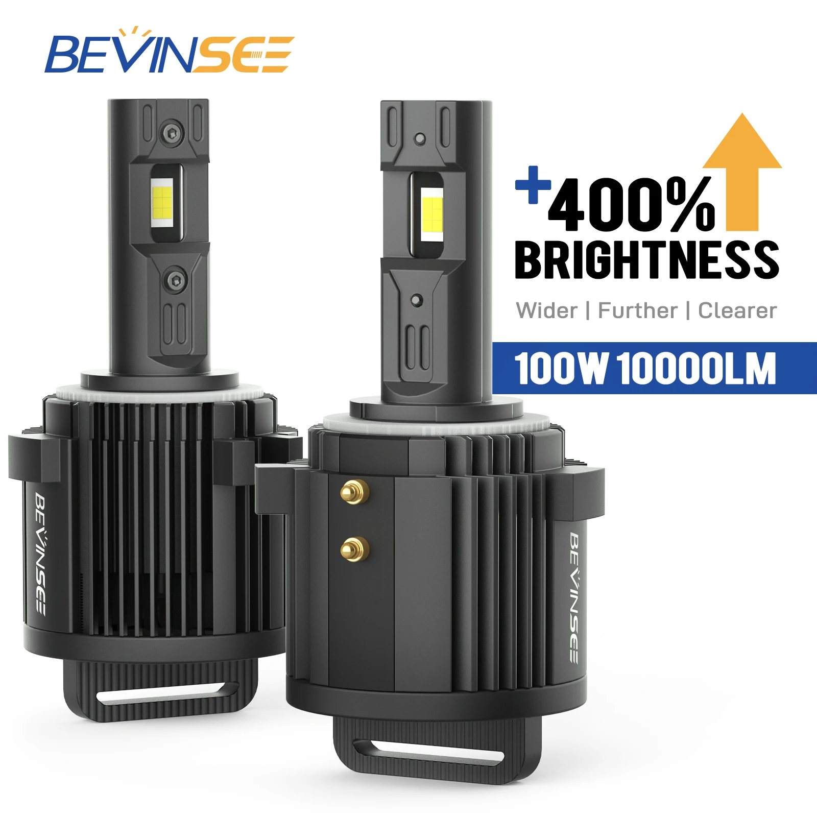 BEVINSEE H7 LED Bulb CANBUS 10000LM 100W Super Bright All In One LED Headlamp for VW for Golf for VW GTI Passat Touran 6000K 12V