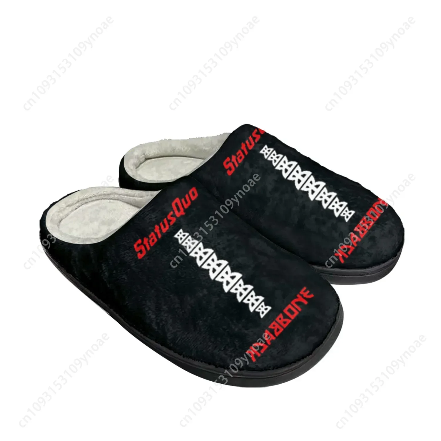 Status Quo Rock Band Fashion Home Cotton Custom Slippers Mens Womens Sandals Plush Bedroom Casual Keep Warm Shoe Thermal Slipper