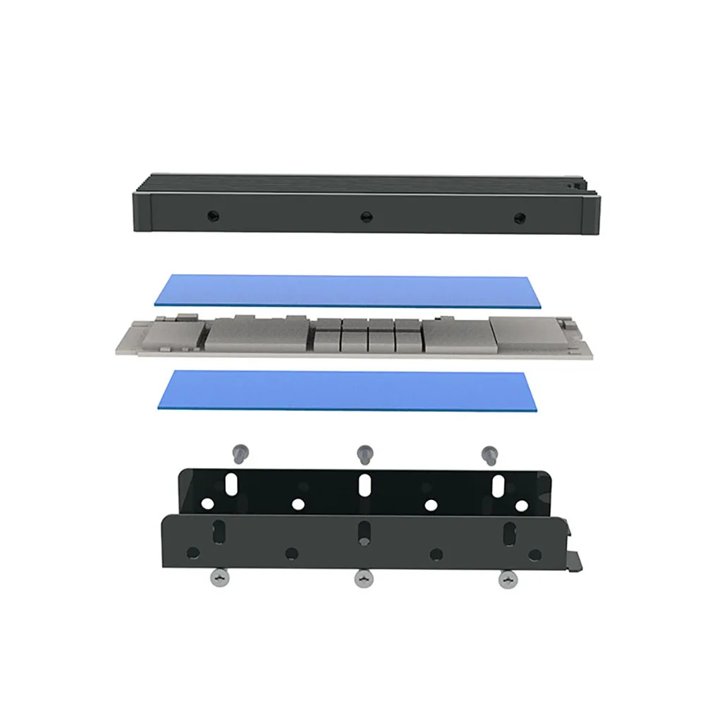 Aluminum Alloy M.2 NVMe SSD Cooler Dual Side Heat Dissipation Air Flow Heatsink For Desktop Gaming PC PS5 M.2 NVMe NGFF 2280 SSD