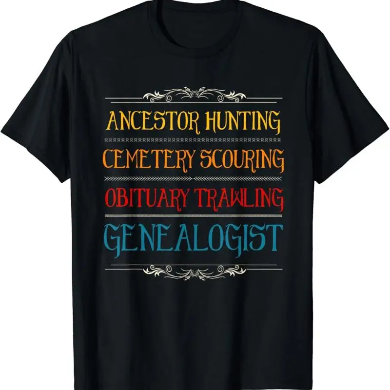 Genealogist History Tree Research Genealogy Family Historian T Shirt