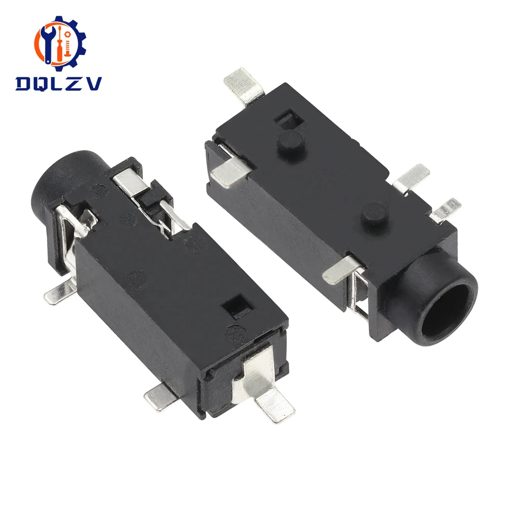3.5mm Audio Jack PJ-325 Horizontal 5Pin SMD Mounting Base Stereo Headphone Connector Monophonic Channel PJ328 PJ-328