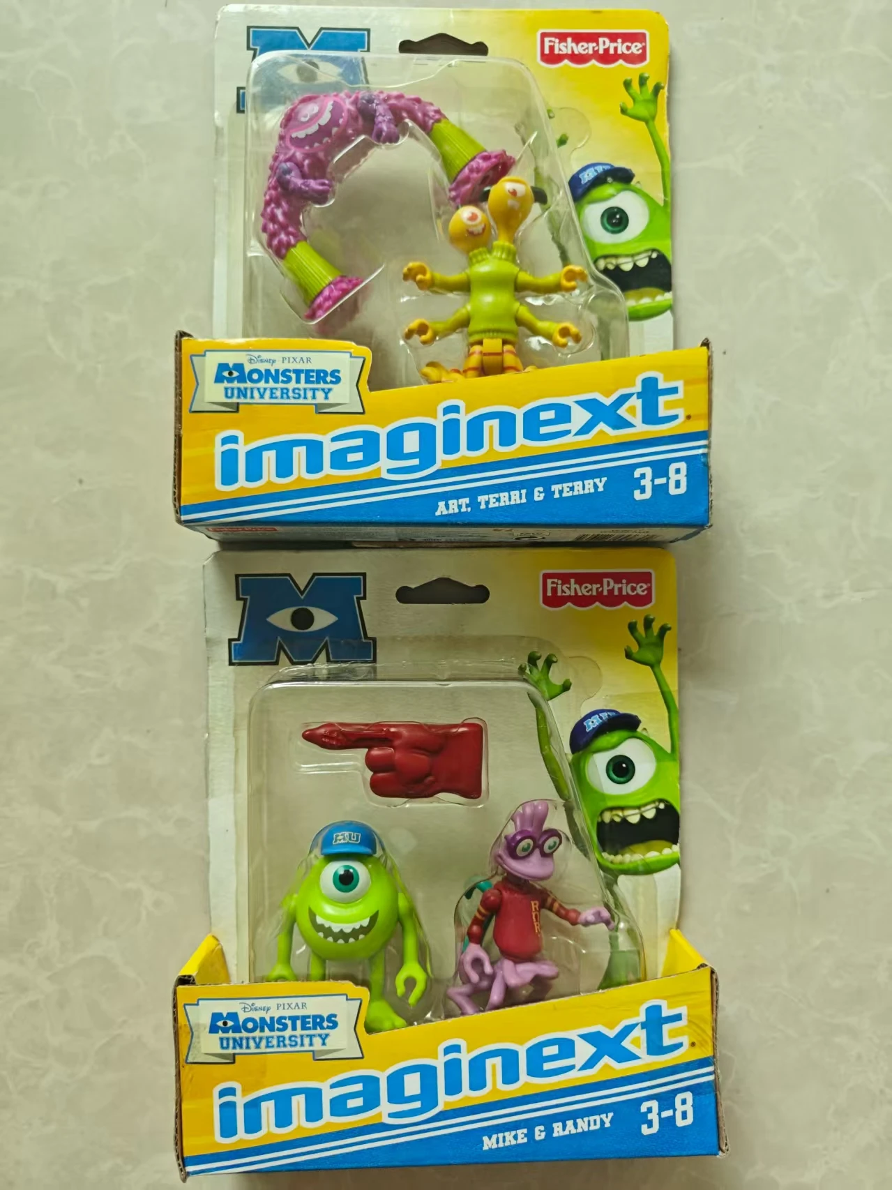 Disney Imaginext Monsters Inc. Университет Майка, Рэнди Салли и Squishy Terri & Terry Фигурки Мультяшная фигурка Запечатанная