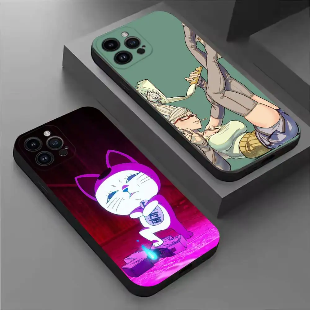 

Hot Anime Dan Da Dan Phone Case For iPhone 16,15,14,13,12,11 Plus,Pro Max,XS,X,XR,SE,Mini,8,7,Soft Silicone Black Cover