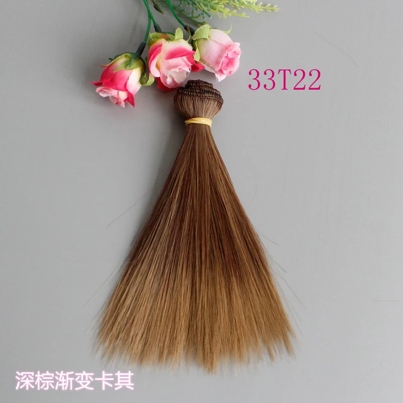 공장 제공 인형 머리 15cm 25cm 핑크 옐로우 퍼플 블루 브라운 컬러 스트레이트 인형 가발, 러시안 핸드메이드 인형 Diy 액세서리
