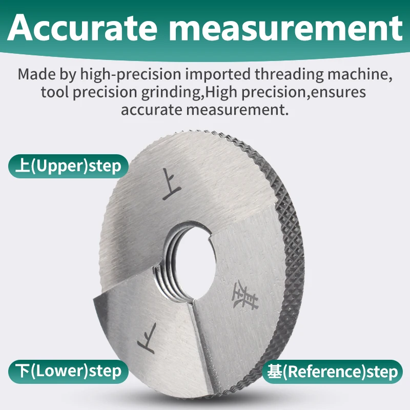 DUOMarTAP 1PCS/SET BSPT Taper Pipe Thread Plug/Ring Gauge Measure Tool BSPT 1/16~3/4 1''-- 1''1/4 1''1/2 2''-- 2''1/2 3'' 3''1/2