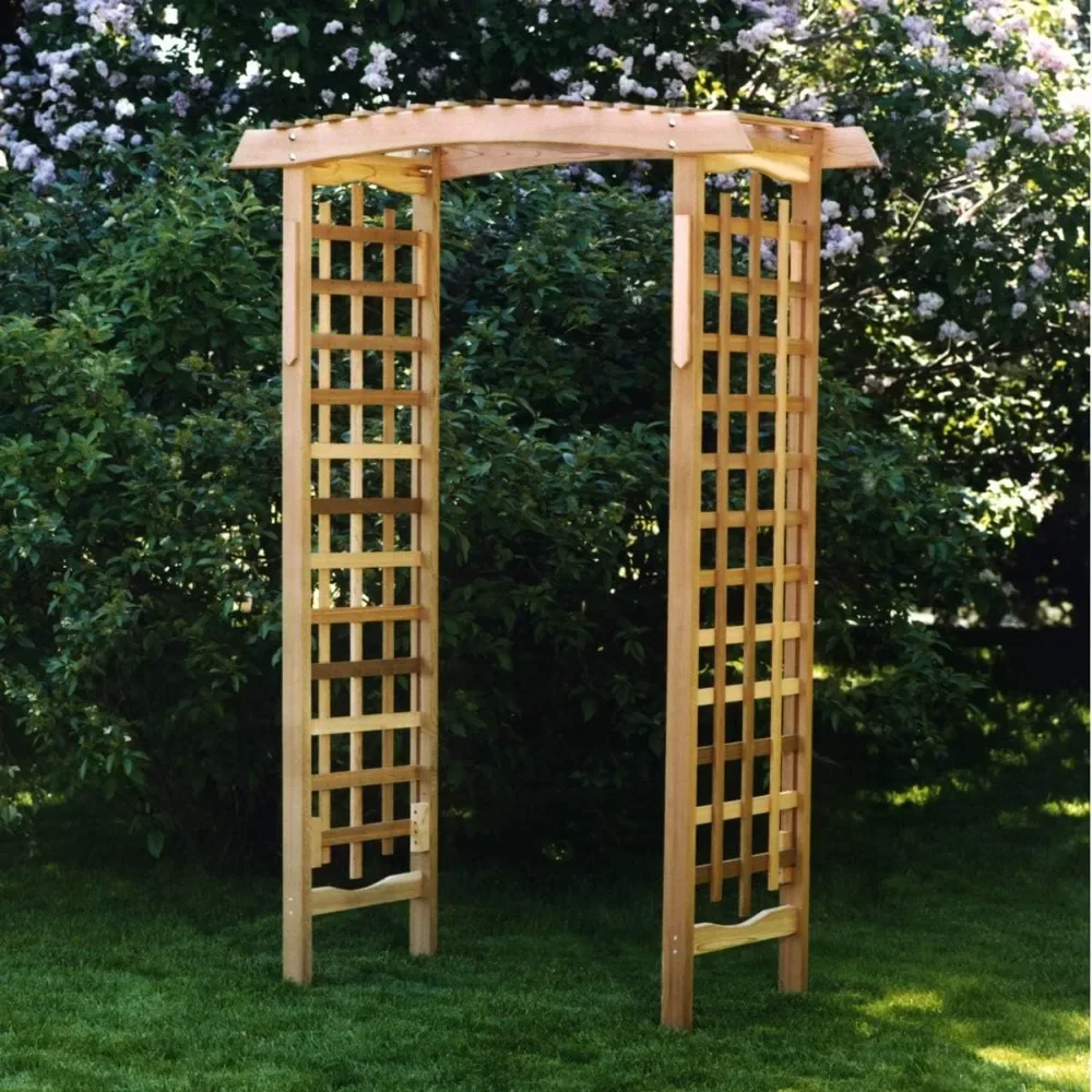 

Garden Arbor | Handcrafted Wooden Trellis for Climbing Plants Outdoor | Cedar Wedding Arches for Ceremony