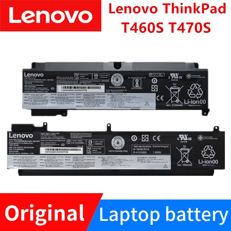 Lenovo Thinkpad T460S T470S Original Laptop Battery 01AV405 01AV406 01AV408 00HW023 00HW022 SB10F46460 SB10F46462 SB10F46463