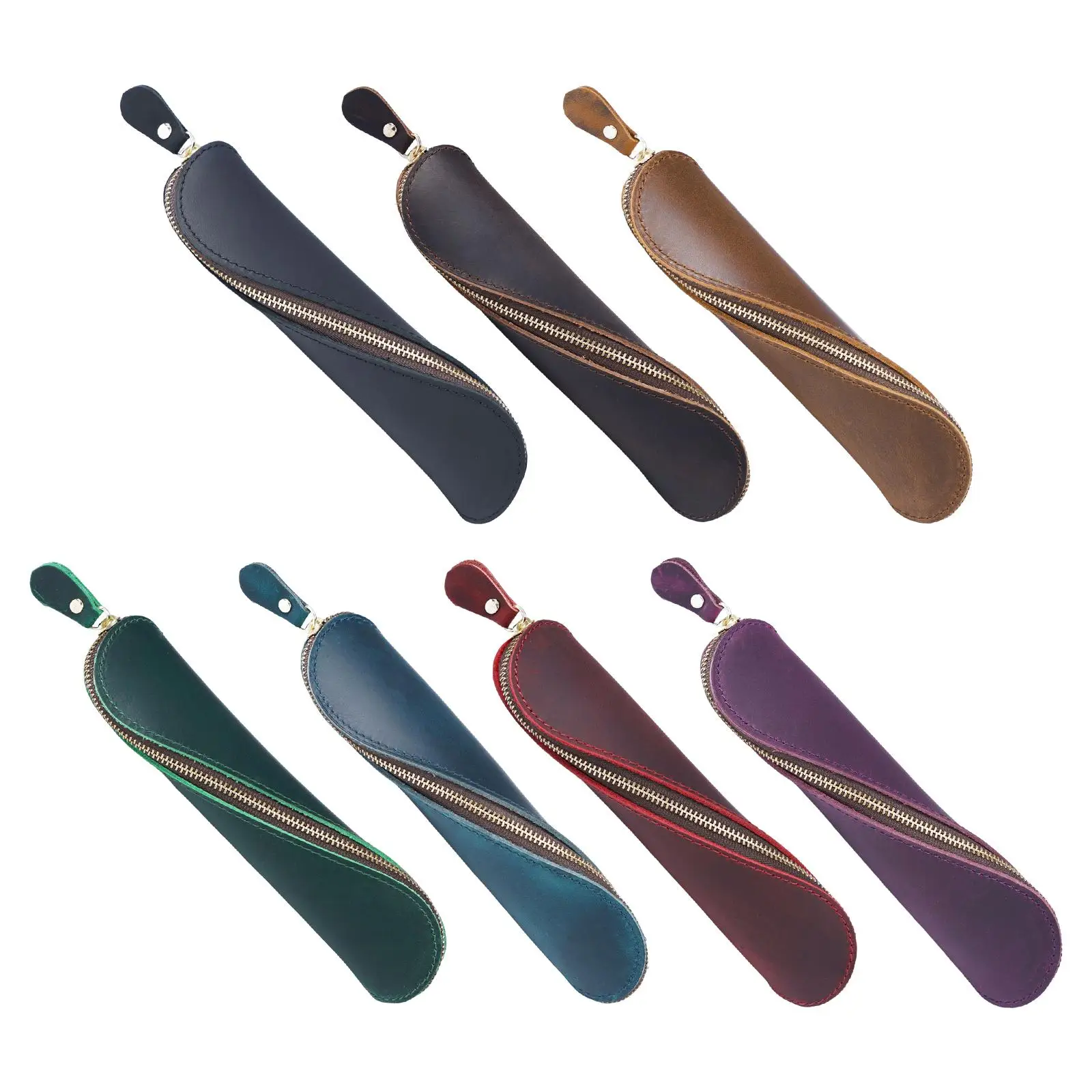 حقيبة تخزين قلم رصاص من البولي يوريثان، حقيبة مستحضرات تجميل مع سحاب للمكتب المنزلي #1