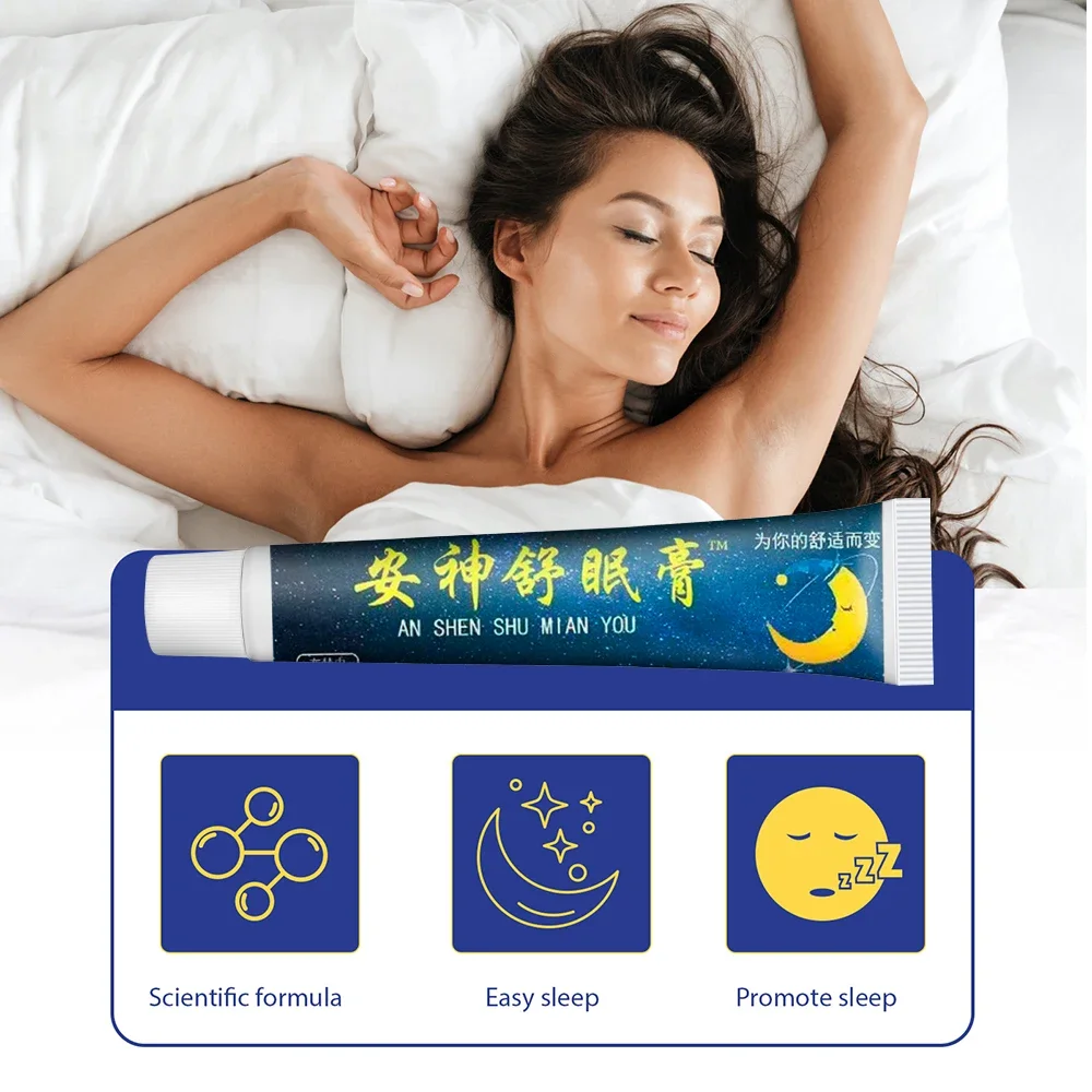 

6Pcs Insomnia Ointment Herbal Sleep Aid Cream Relieve Stress Anxiety Brain Relaxation Body Massage Health Care Plaster