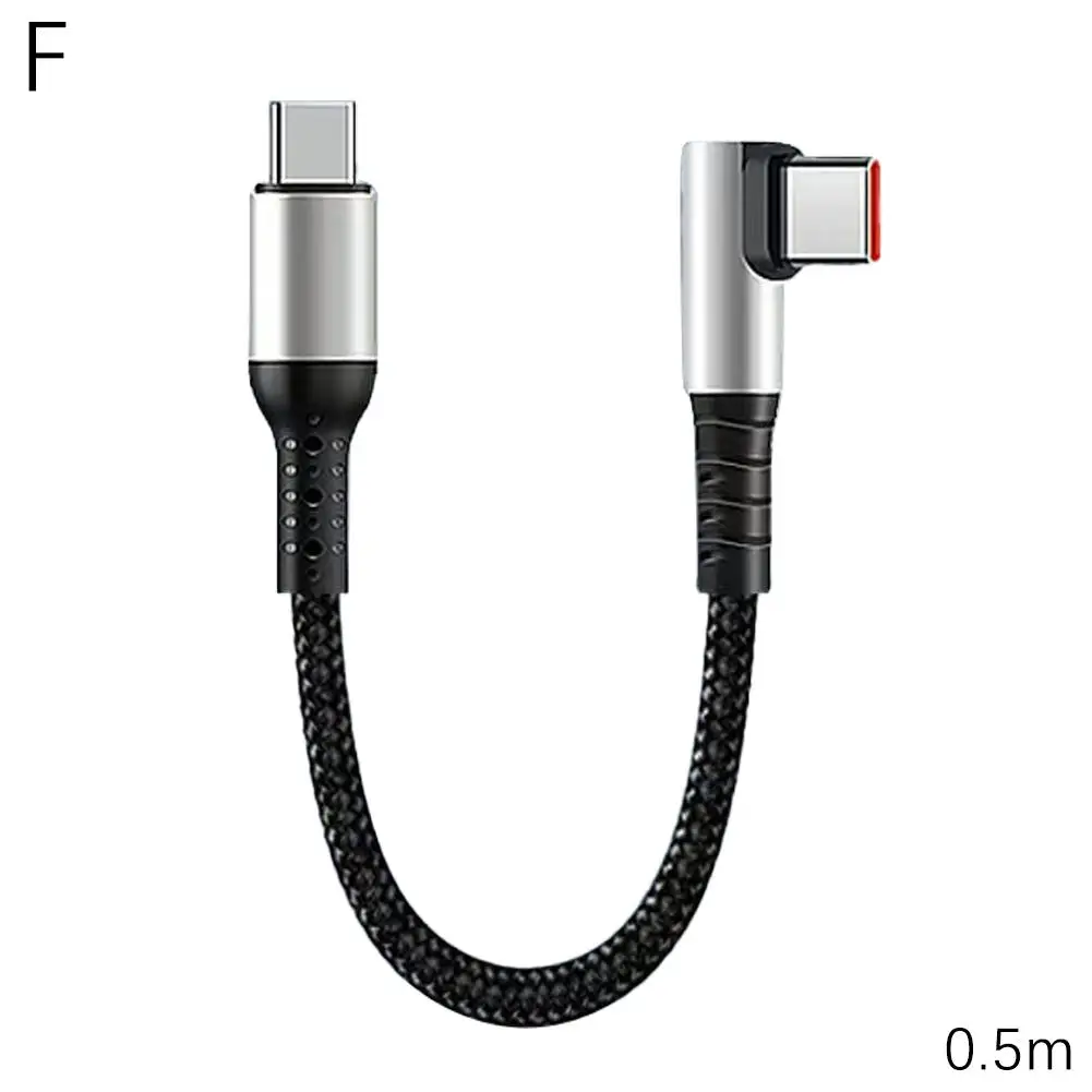 Kabel pendek 0.25/0.5M, kabel Bank daya ponsel bengkok USB untuk Aksesori Xiaomi B5R1