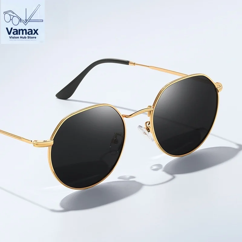 

VAMAX Men's Polarized Metal Round Sunglasses UV Protection Retro Vintage Style