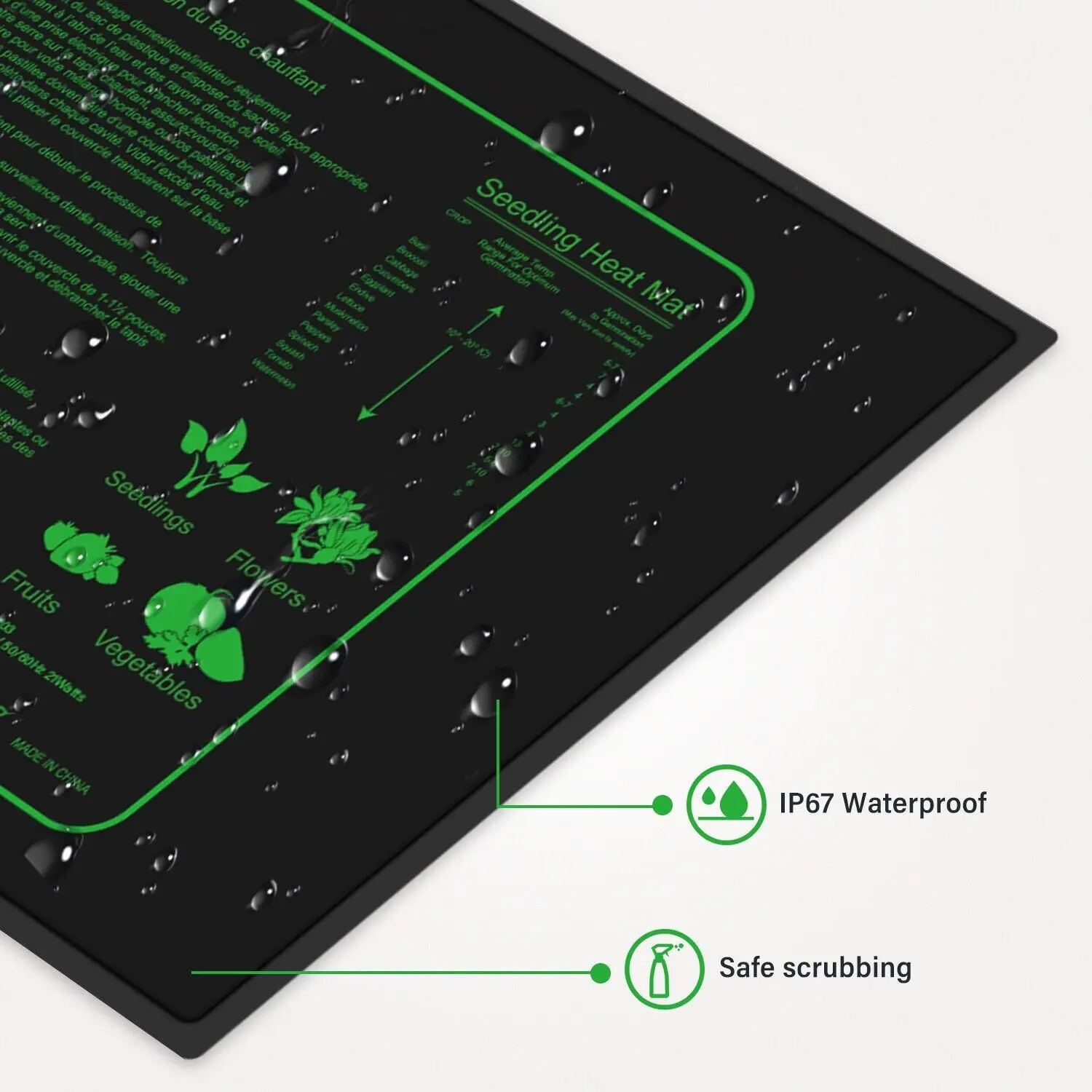 LERWAY 21W Seedling Heating Mat EU Plug Heating Pad for Indoor Greenhouse,Reptile,Amphibians,Pet,HomeBrewing