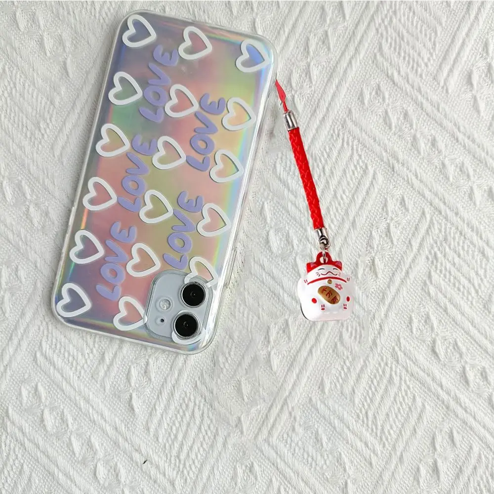 Lucky Cat Lucky Cat Phone Charms Chinese Style Phone Charms Maneki Neko Phone Chain Short Cartoon Fortune Cat Keychain