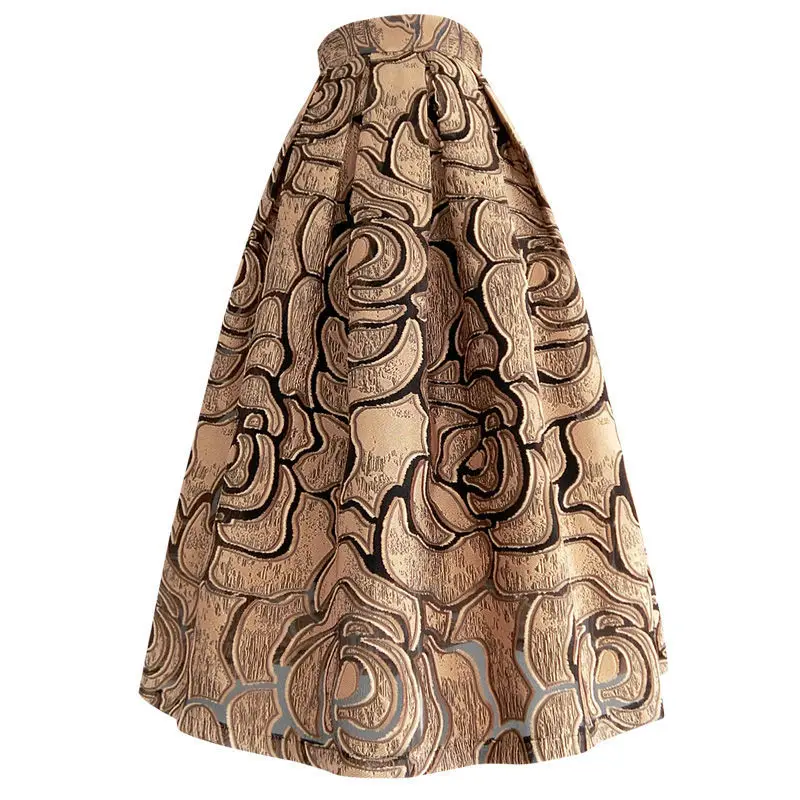 Casual Women's Clothing 2022 Spring Summer Thin Fashionable Elegant Printing Temperament Graceful Dignified Knee-length Skirts