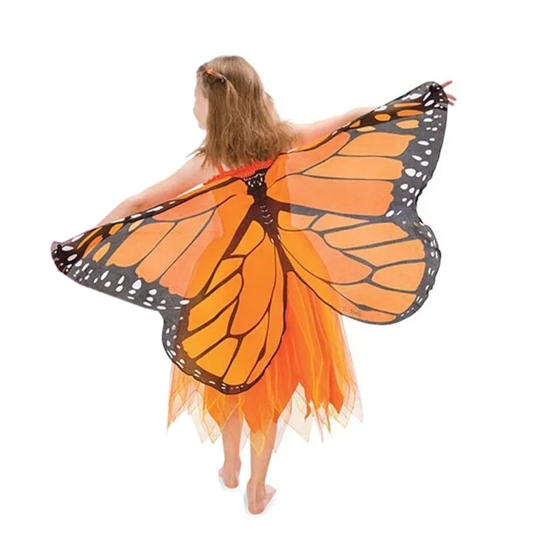 Butterfly Wings Fairy Cosplay Costume Chiffon Wing Kids Girls Blue Pink