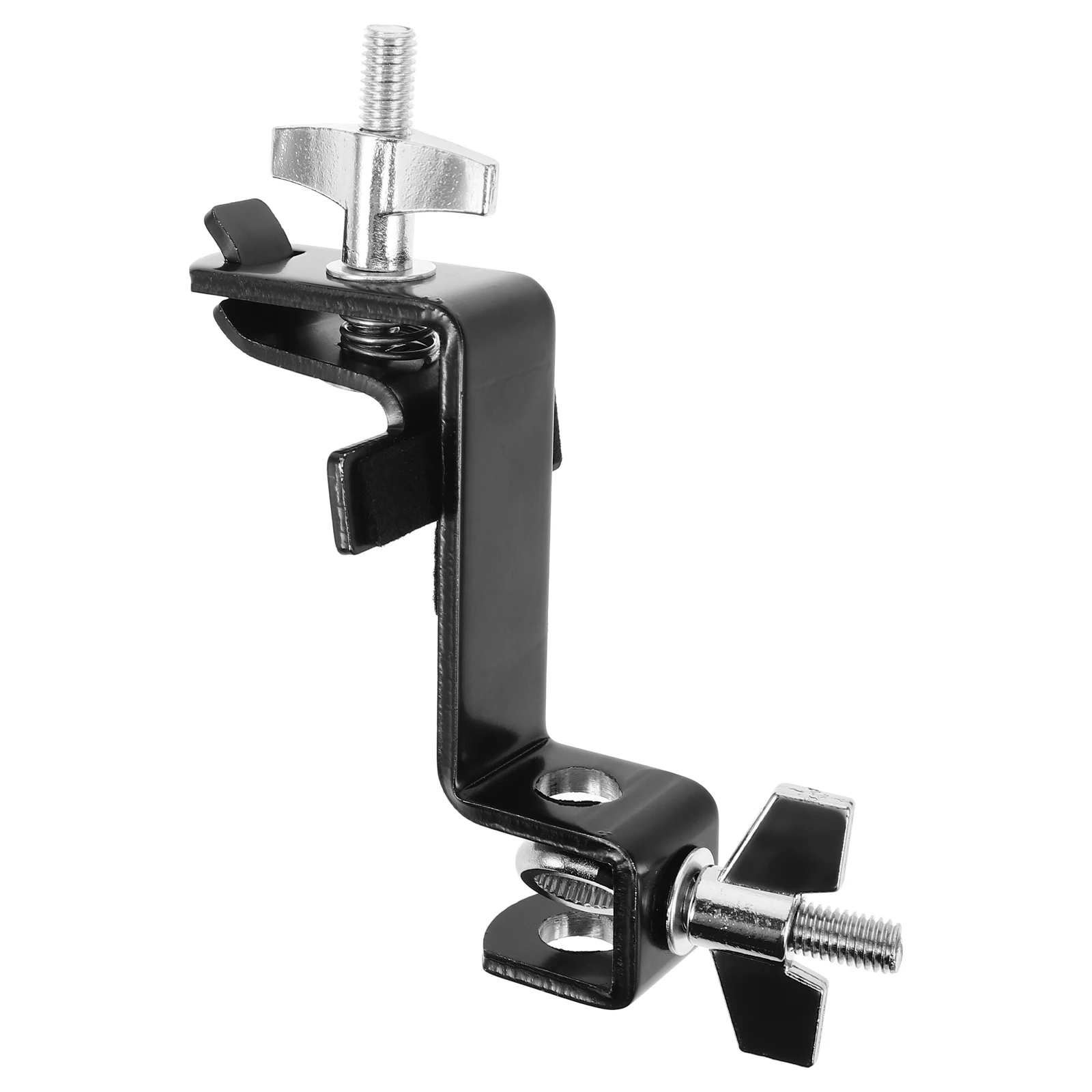 

Cowbell Stand Mount Bracket Clip Vintage Adjustable Metal Black Mounting Fixing Clamp