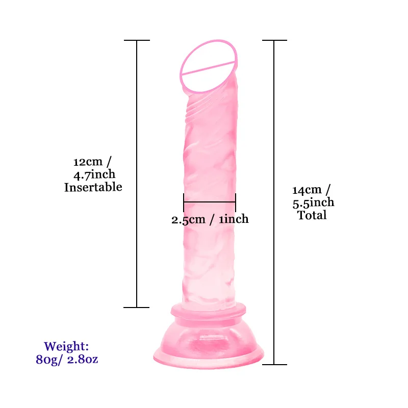 Erotic Soft Mini Jelly Dildos Realistic Anal Dildo Strap On Penis With Suction Cup Toys For Adult Sex Toys For Woman Men Gay