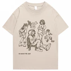 日本の原宿Tシャツ男性用,日本の漫画のストリートウェア,面白いTシャツ,綿2023,特大Tシャツ,ヒップホップトップ