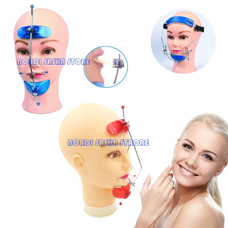 Adjustable Dental Orthodontic Face Mask Facial Reverse Pull Headgear Single Pole Head Cap Underbite Correction Headgear 1Pcs