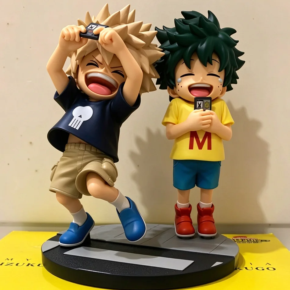 Set de figuras de la infancia de My Hero Academia: Izuku y Bakugo, figura de anime, decoración para escritorio, modelo coleccionable, regalo para los amantes del anime.