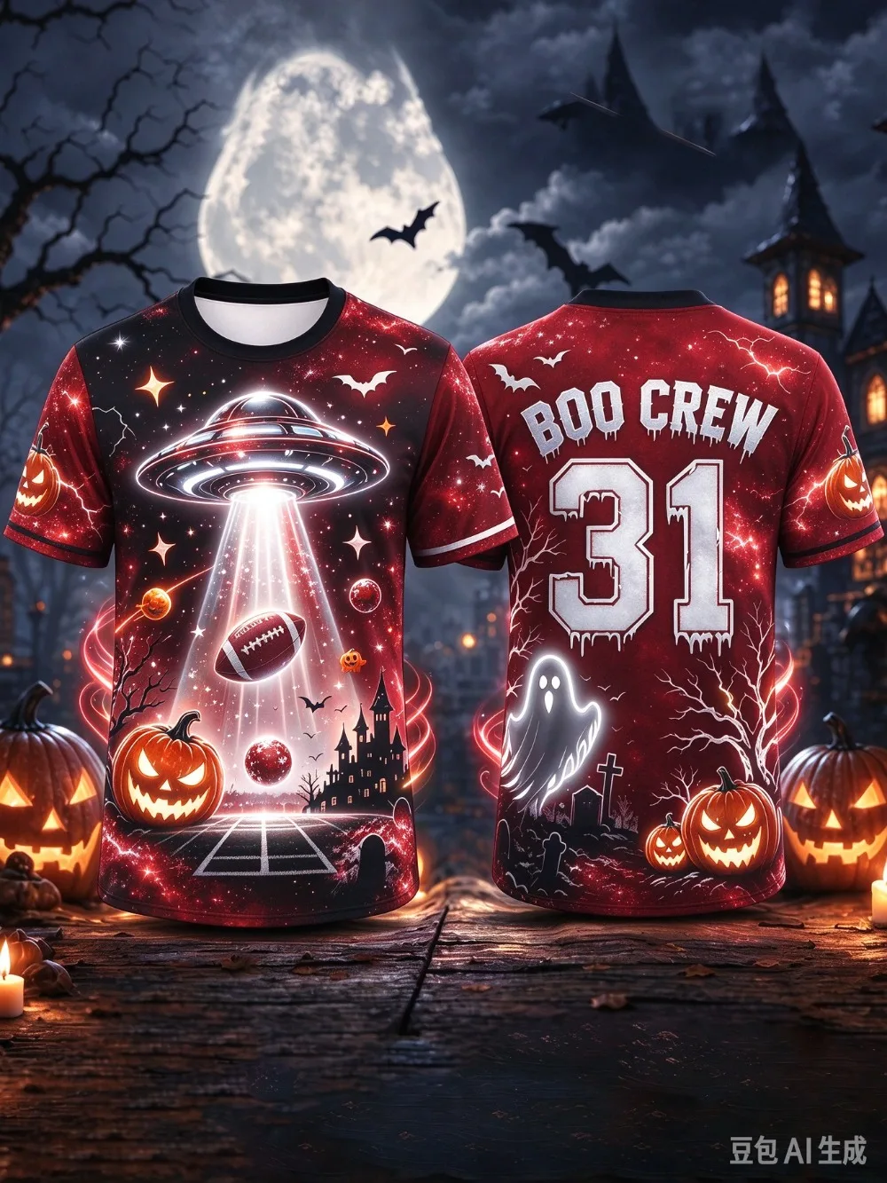 Halloween UFO Pumpkin Pattern Fashion Quick-dry Breath 3D Print Men Sport T-shirt Outdoor Street Casual Party Cosplay Y2K Cloth