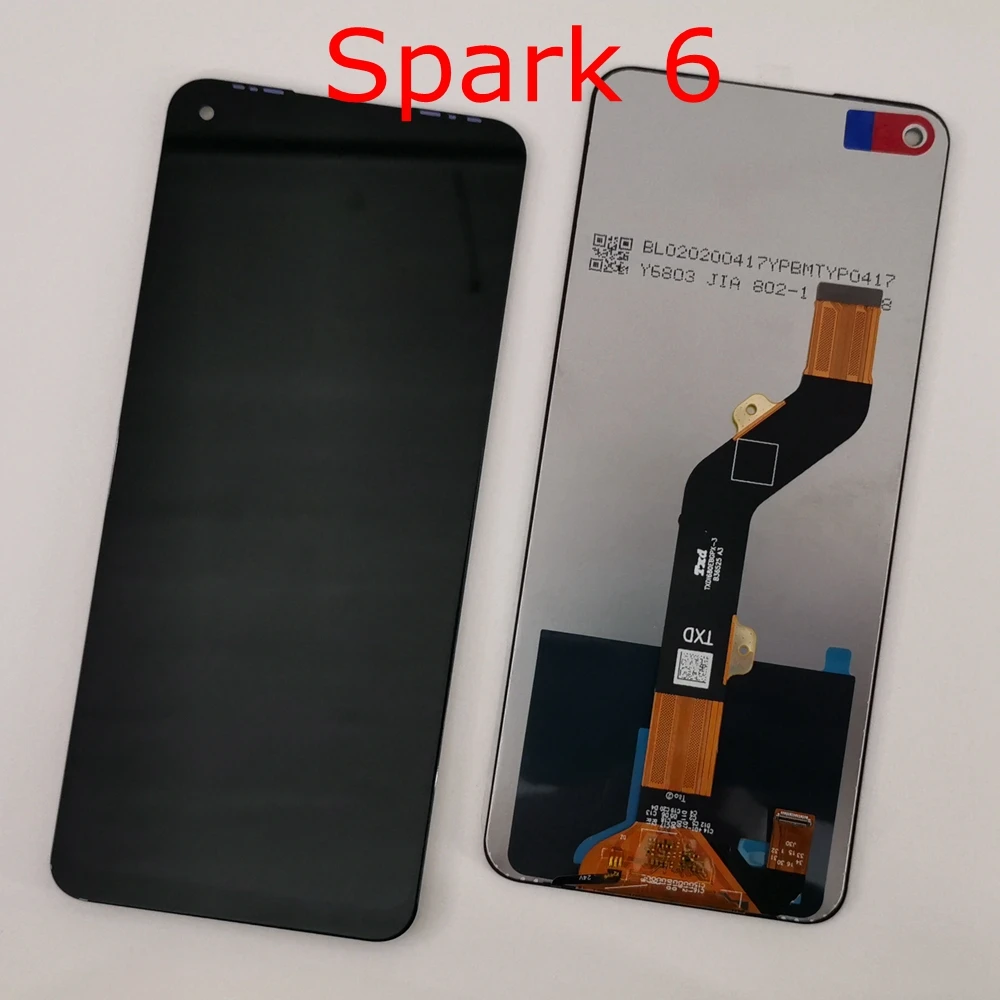 Display For Tecno Spark 6 KE7 LCD Display Touch Screen Digitizer Assembly New For Tecno Spark 6 Go LCD Spark 6 Air KE6 Display