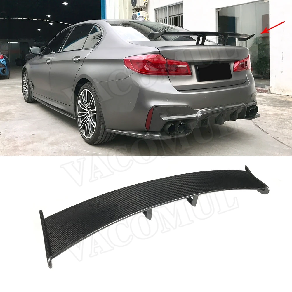 

VACOMUL Carbon Fiber Rear Tail Spoiler Boot Top Wings For BMW 5 Series G30 F90 M5 Sedan Spoiler 2017-2020 AC Style Spoiler Car