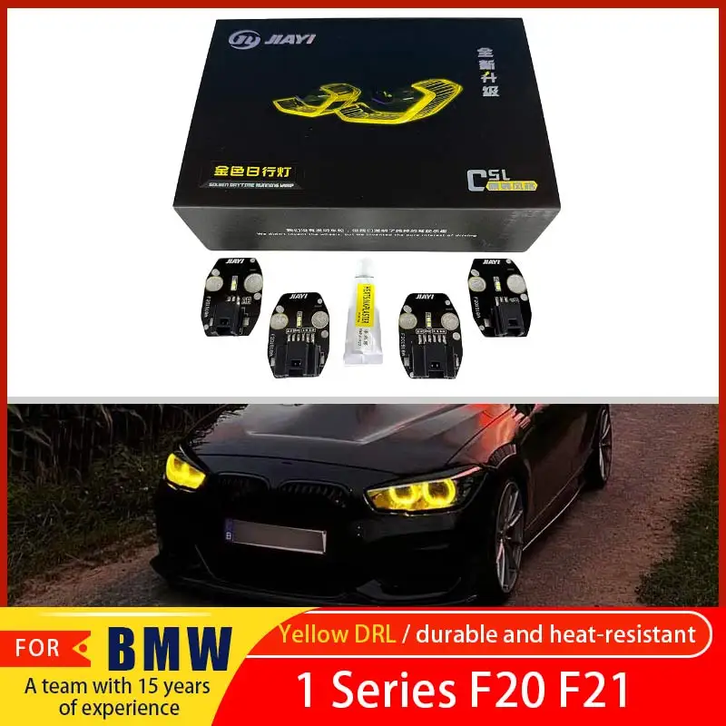 FOR BMW 1 Series F20 F21 LCI Adaptive LED Headlights CSL Yellow Daytime Running Lights LED Module High-Quality DRL