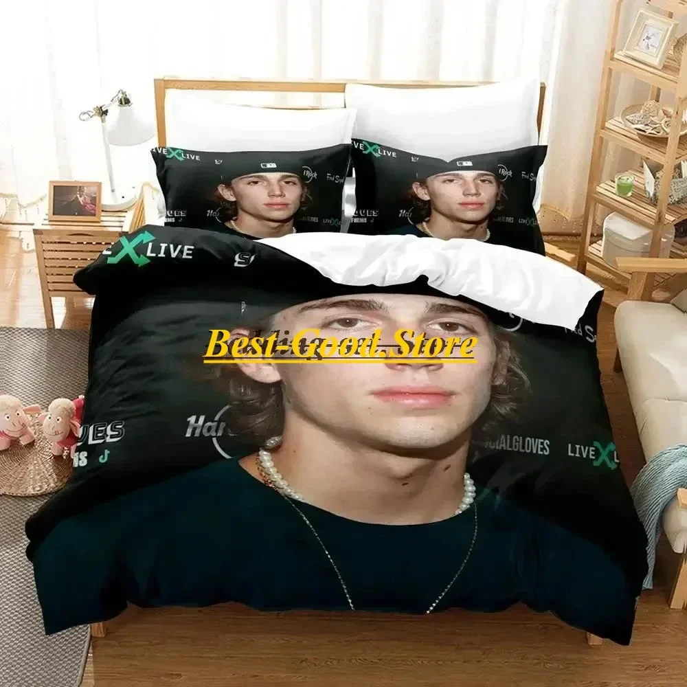 Vinnie hacker Merch Bedding Set Duvet Cover Sheet Printed Pillowcase Bed Full Queen King Size Comforter Bedroom Bed Sheet Set