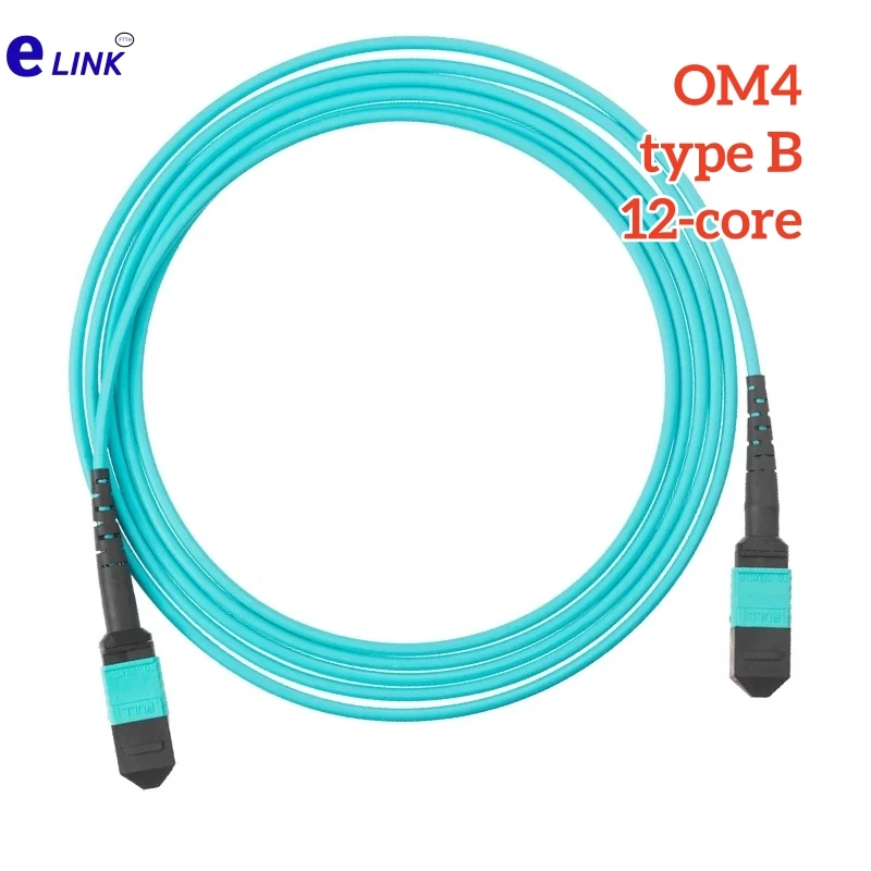 MPO الألياف patchcord 12 النوى OM4 أنثى ذكر نوع B 2 3 5 10 15 متر التصحيح البصري الرصاص أكوا OM3 MTP 12 حبلا ftth الطائر 12C