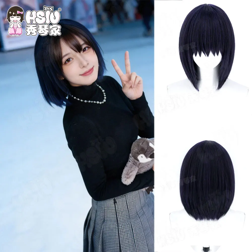 

Alice Kuonji Cosplay Wig Fiber Synthetic Wig HSIU Black Purple Short Wig+Wig Cap Game WITCH ON THE HOLY NIGHT Cosplay Wig