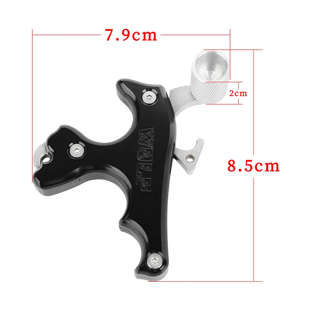 1pc Warrior Wolf Archery Release Aid Three Finger Manual Aluminum Alloy for Compound Bow Release   Aids Hunting Accessories