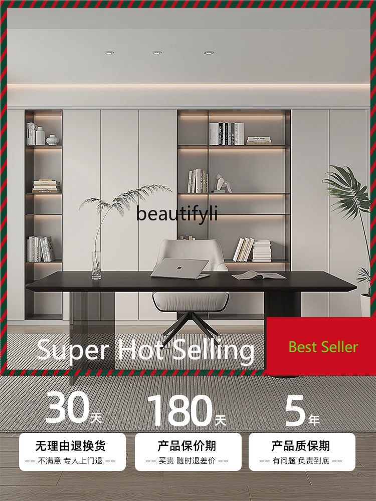 

G1218 Italian desk, dining table, integrated light luxury, modern high-end home desk acrylic