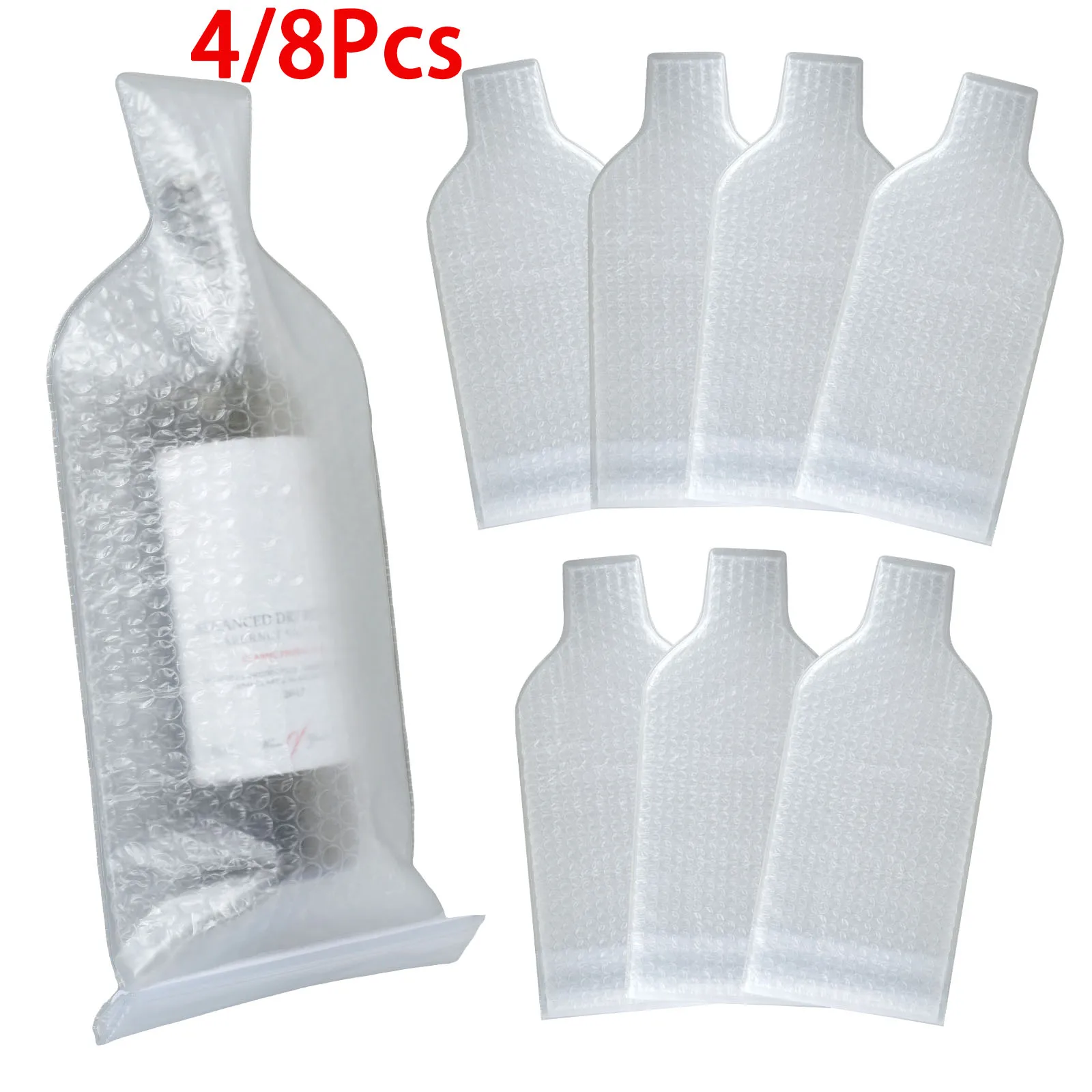 4/8Pcs Wine Bottle Bags Reusable Wine Bottle Protector Case Leak-proof Wine Bottle Bags Multi-Layered Protection for Travel