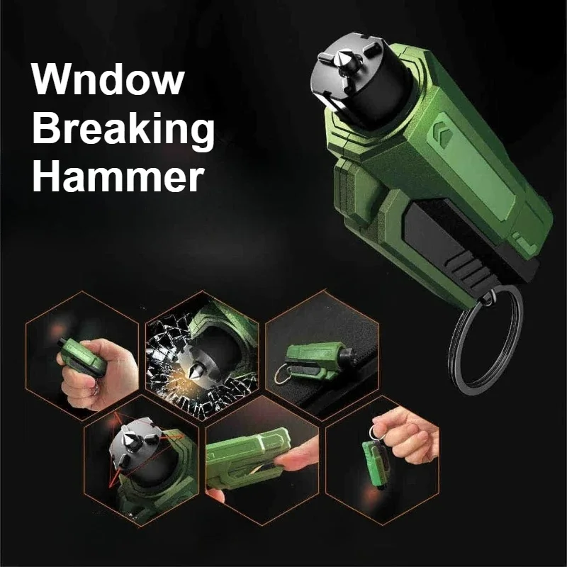 Multifunctional Car Safety Hammer Portable Emergency Escape Rescue Tool Break Glass Window Breaker with Seatbelt Cutter Car Moun