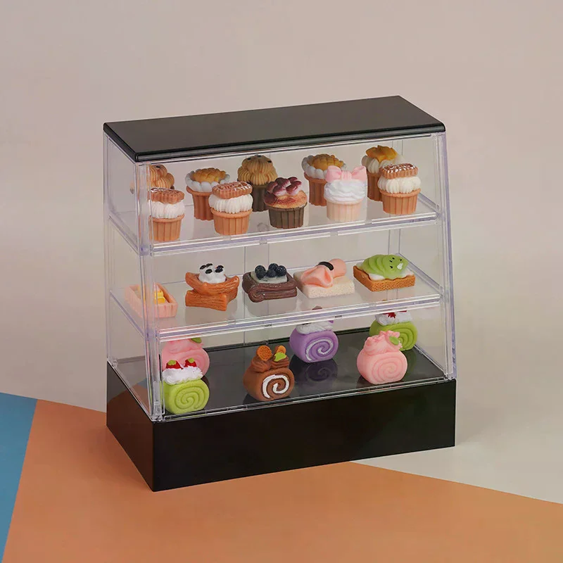 인형의 집 장식용 베이커리 진열대; 케이크 가게 미니어처, 음식 모형 및 소녀들을 위한 주방 장난감