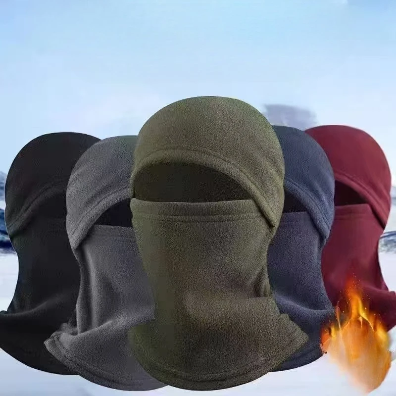 Autumn Winter Skullies Cycling Warm Mask Multi-functional Neck Cover Windproof Ski Hat Fleece Sports Warm Hood Mask
