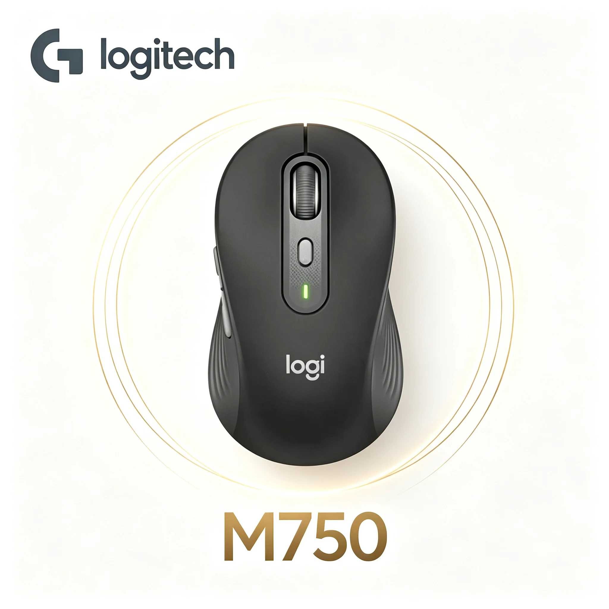 Logitech M750 Dual‑Mode Wireless Mice Bluetooth 2.4G Receiver Ergonomic Comfort Mouse For PC Laptop Mac Windows Computer