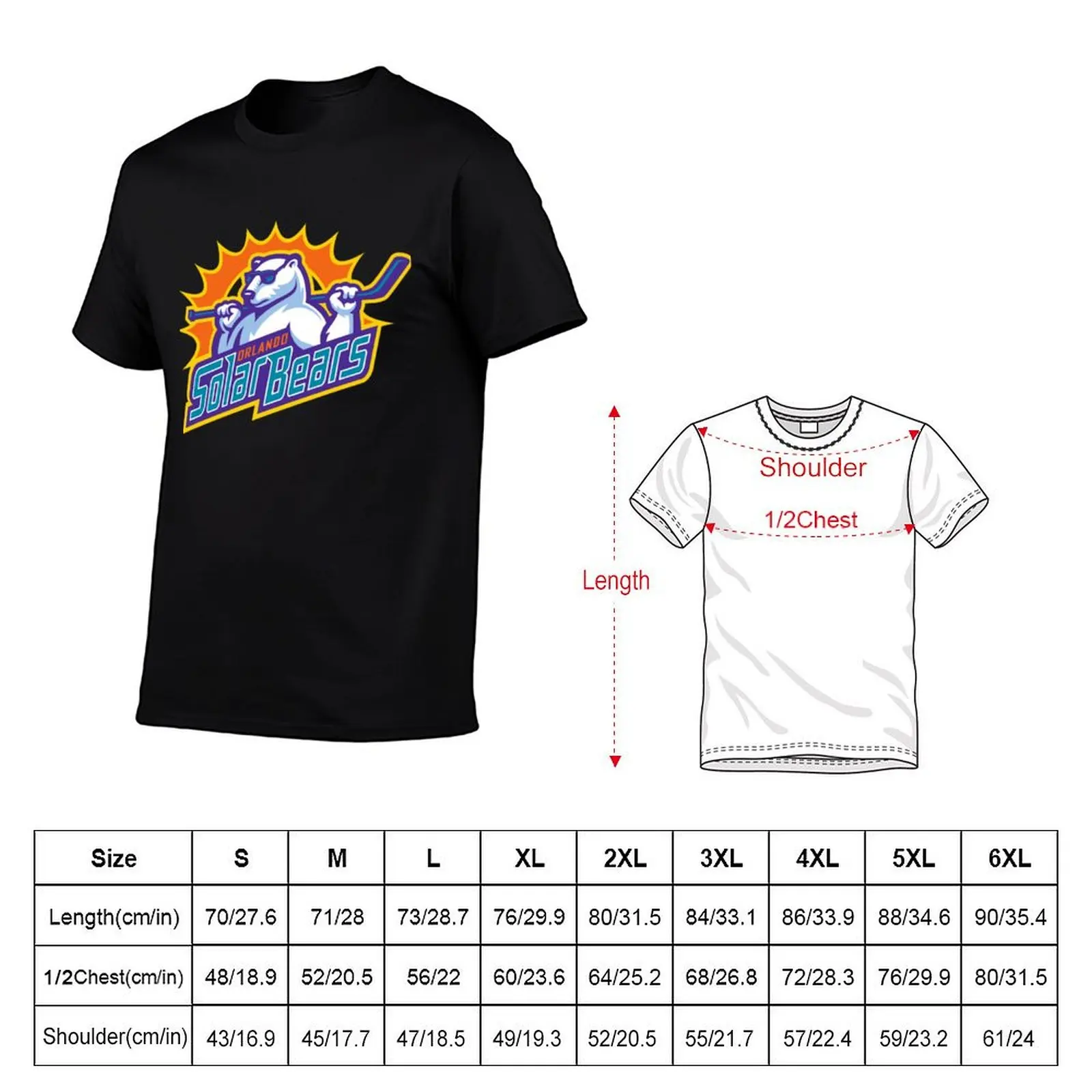 ORLANDO SOLAR BEARS T-Shirt funny t shirts man man t shirt heavy cotton t shirt custom print T-shirt