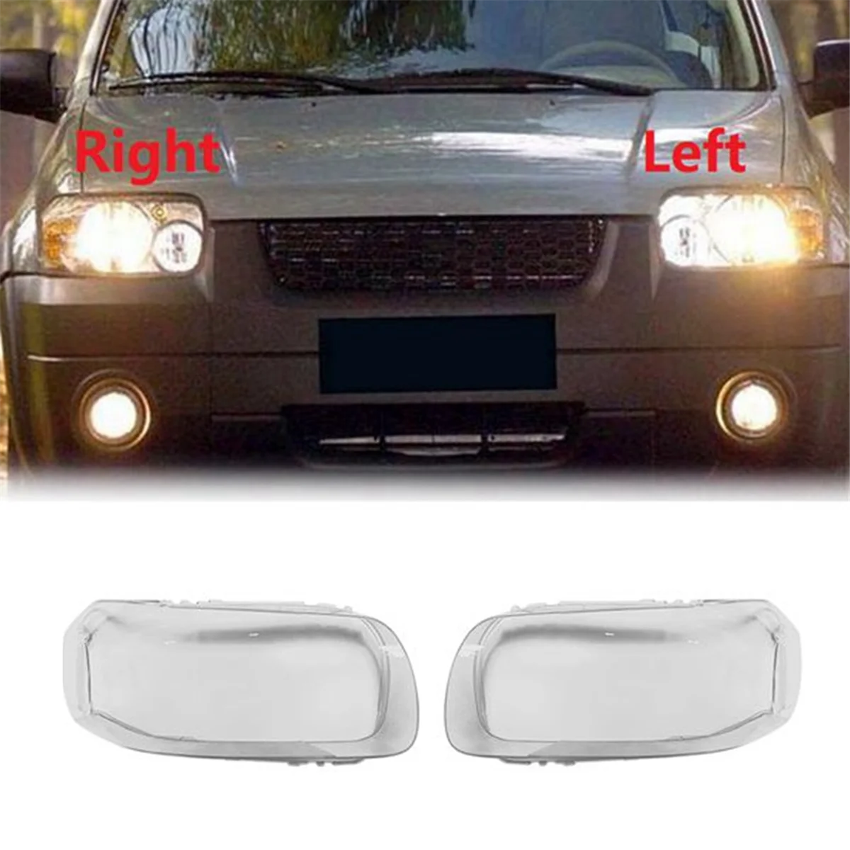 Auto Links Koplamp Shell Lampenkap Transparante Lens Cover Koplamp Cover Voor Ford Kuga 2005 2006 2007