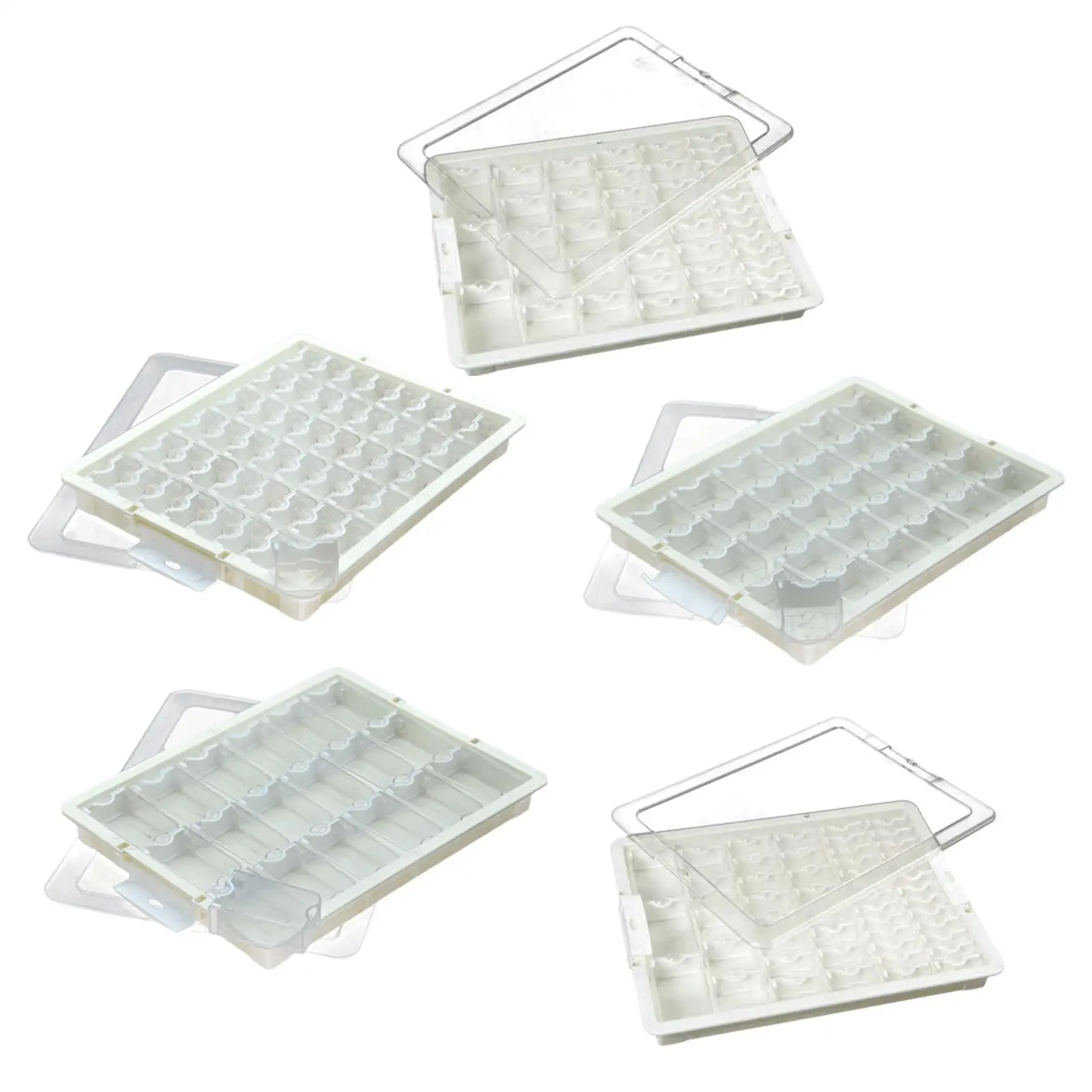 Bead Storage Box Container Versatile Clear Bead Organizer Box Stackable for Tackle Earring, Nail Arts and Crafts Small Items