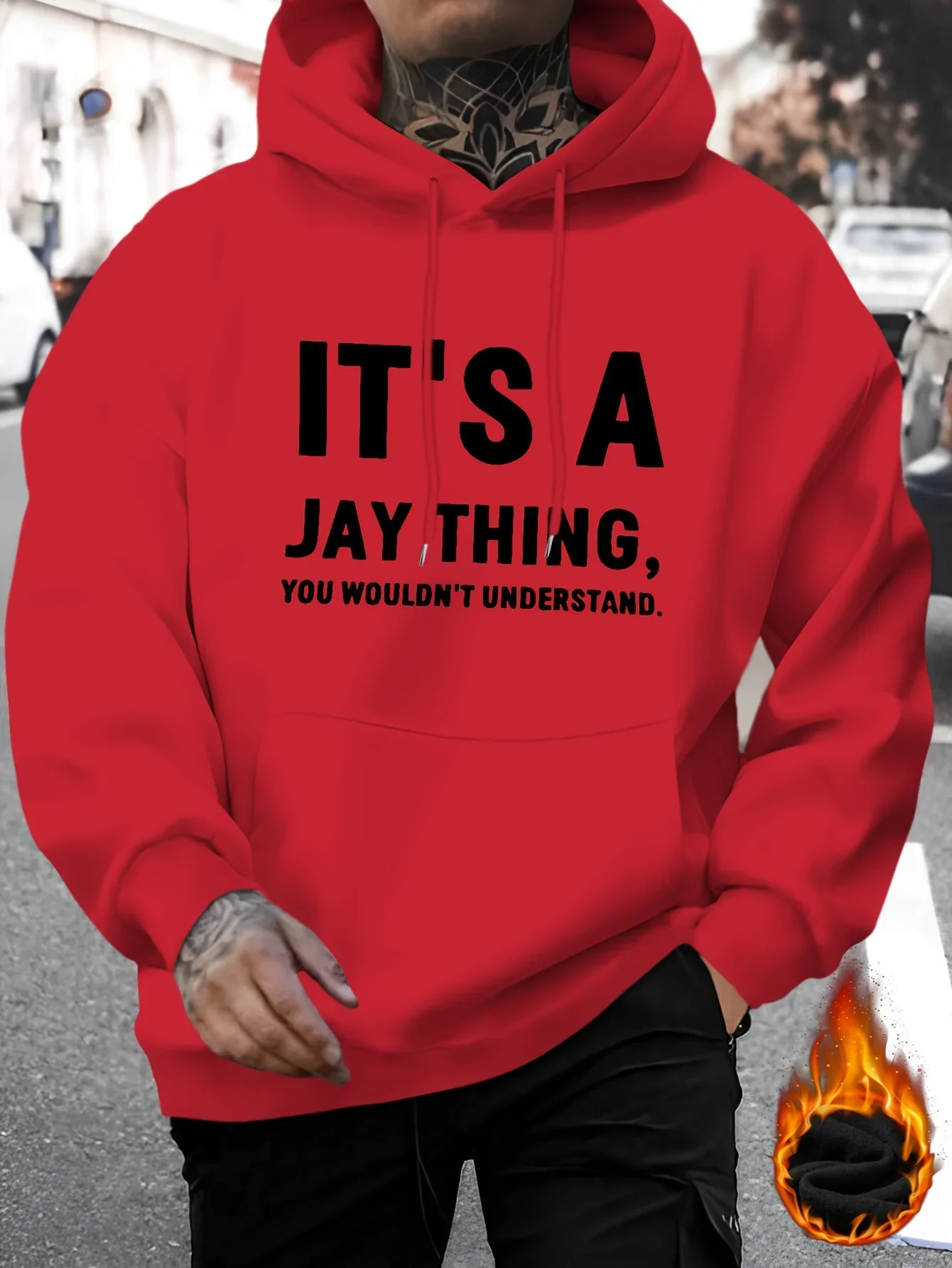 

Sweat à capuche ample décontracté à la mode pour hommes, automne et hiver, c'est une chose de jay, lettre imprimée imprimée,pull