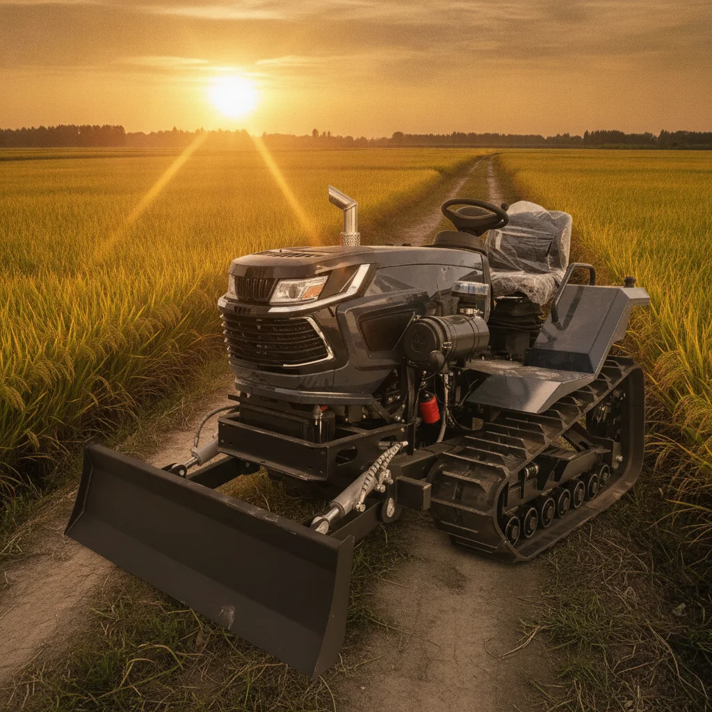 

Paddy Field Crawler Track Tractor EPA Euro 5 Standard Free Shipping Mini Agriculture Tractor Low Ground Pressure Design