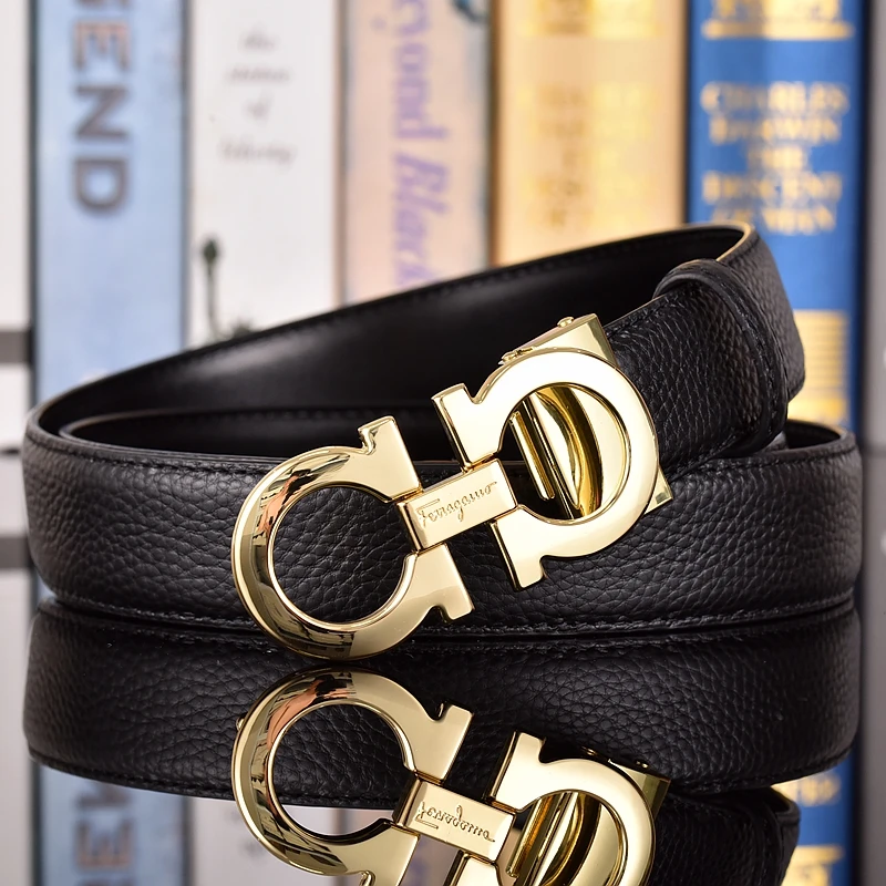 عالية الجودة الأدمة جلد الرجال حزام العلامة التجارية الفاخرة مصمم حزام الخصر دعوى الجينز ملابس رسمية العلامة التجارية الشهيرة التلقائي مشبك الأحزمة