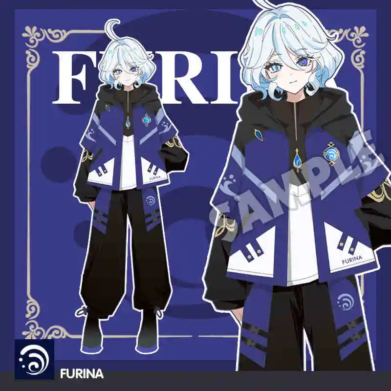

Аниме Genshin Impact Furina, модные повседневные толстовки для косплея, топы, унисекс, униформа JK, юбка, студенческие весенние комплекты, осенний комплект
