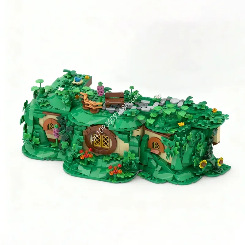 1644pcs MOC The Shire Closed Back Additional Rooms Hobbit Lord Rings Toy Model Building Christmas Gifts Blocks Architecture Idea