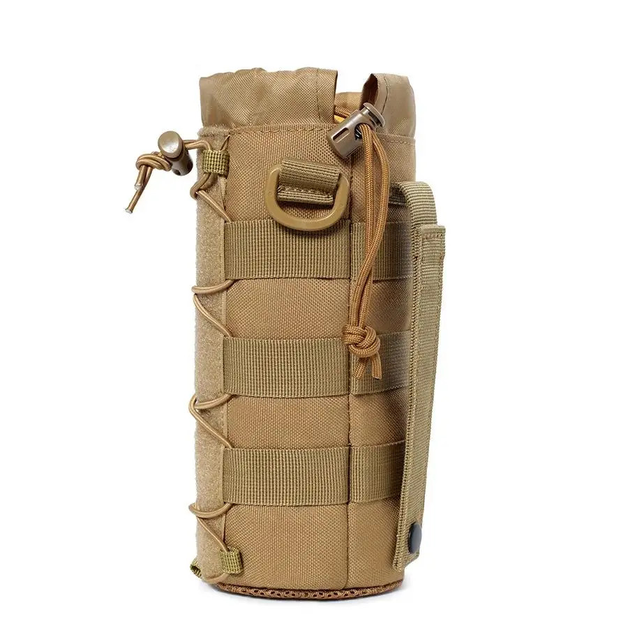 تسلق الجبال في الهواء الطلق، المشي لمسافات طويلة، حقيبة تخزين زجاجات المياه بكتف واحد، معلقة على الخصر MOLLE، حقيبة خصر متعددة الأغراض