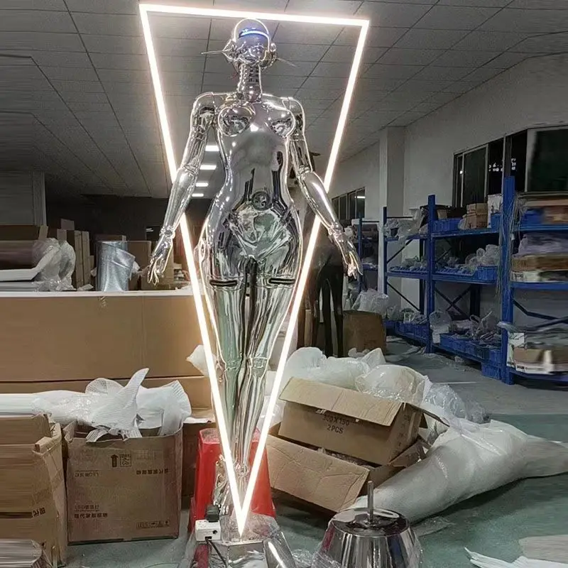 Sculpture machine ornament Cyberpunk technology sense KTV bar hairdresser floor decoration